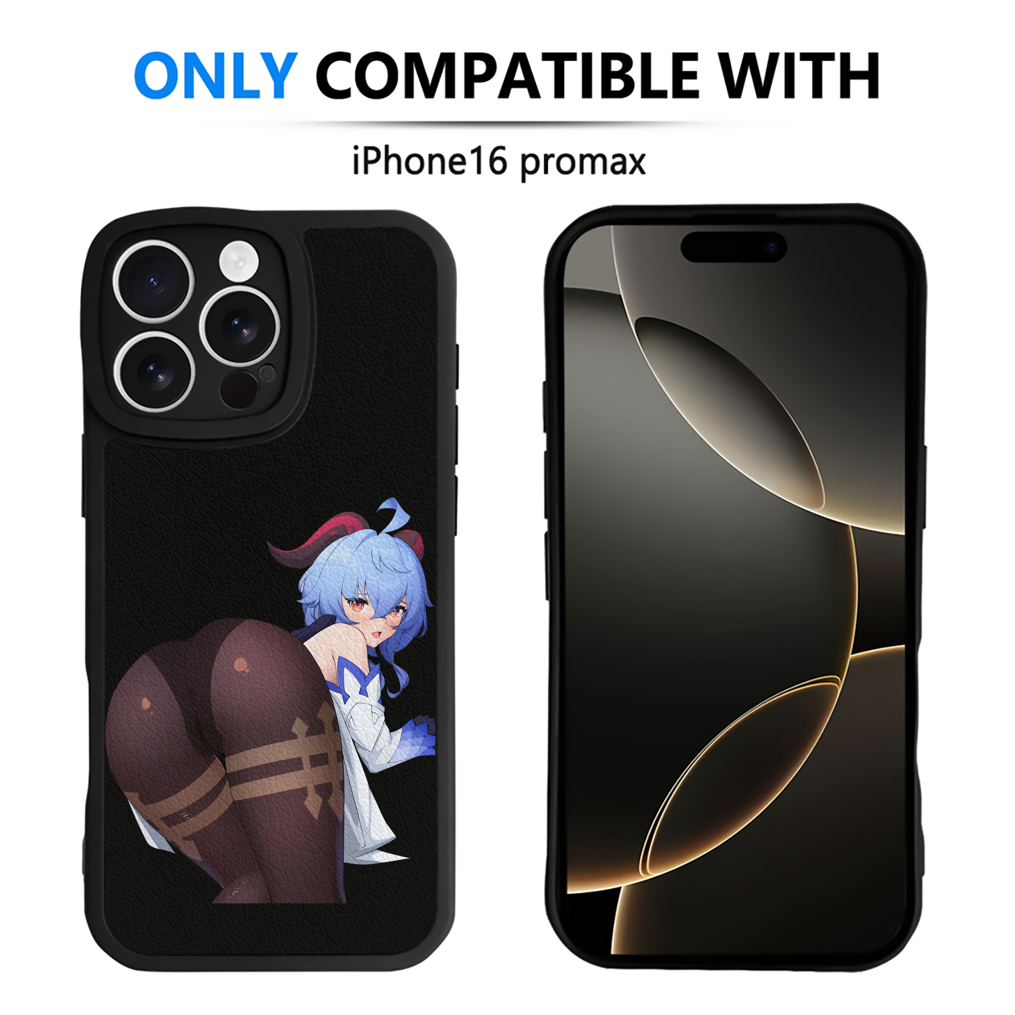 げんし神 甘雨 かんう genshin Ganyu 【iPhone 16シリーズ対応】シリコンスマホケース（レザー調） 材質：シリコン